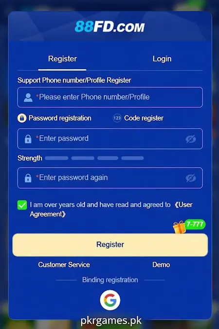 88FD Game Register