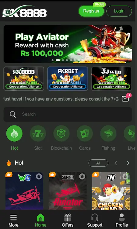 PK8888 Game Home Page