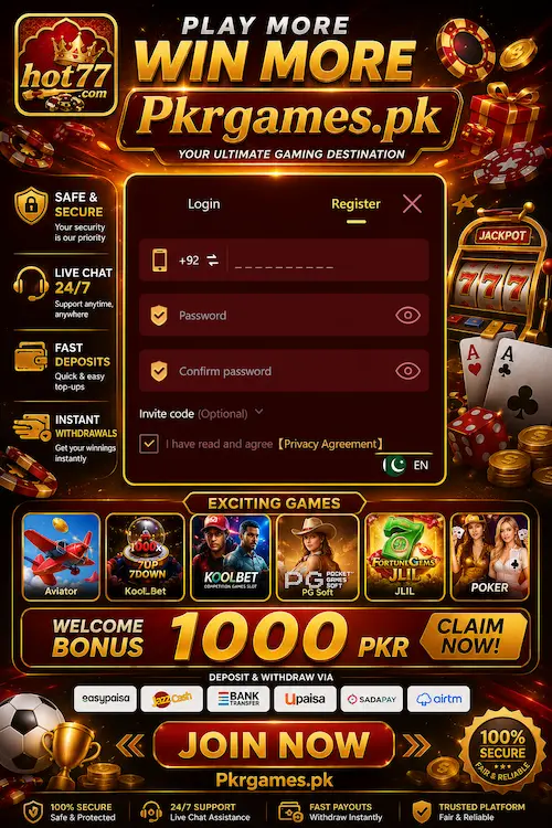 HOT77 Game Register Page
