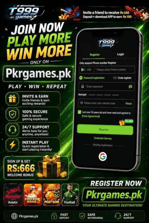 T999 Game Register Page